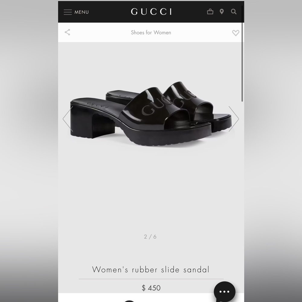 Gucci Rubber Sandals